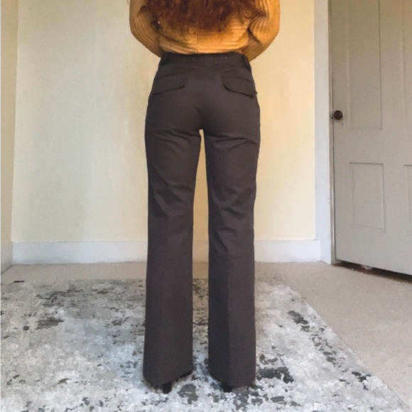 Banana Republic Pants - Banana Republic Dark Brown Cotton Stretch Pants Trousers Mid Rise Office Work